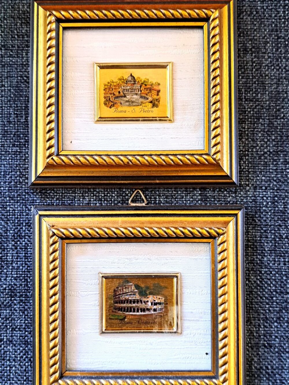 FRAMED ART PICTURED ON 23 KT GOLD LEAF MADE IN ITALY SCENIC BUILDINGS